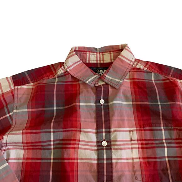The North Face Men's Size L Button Up Long Sleeve Plaid Adult Shirt - Picture 6 of 15